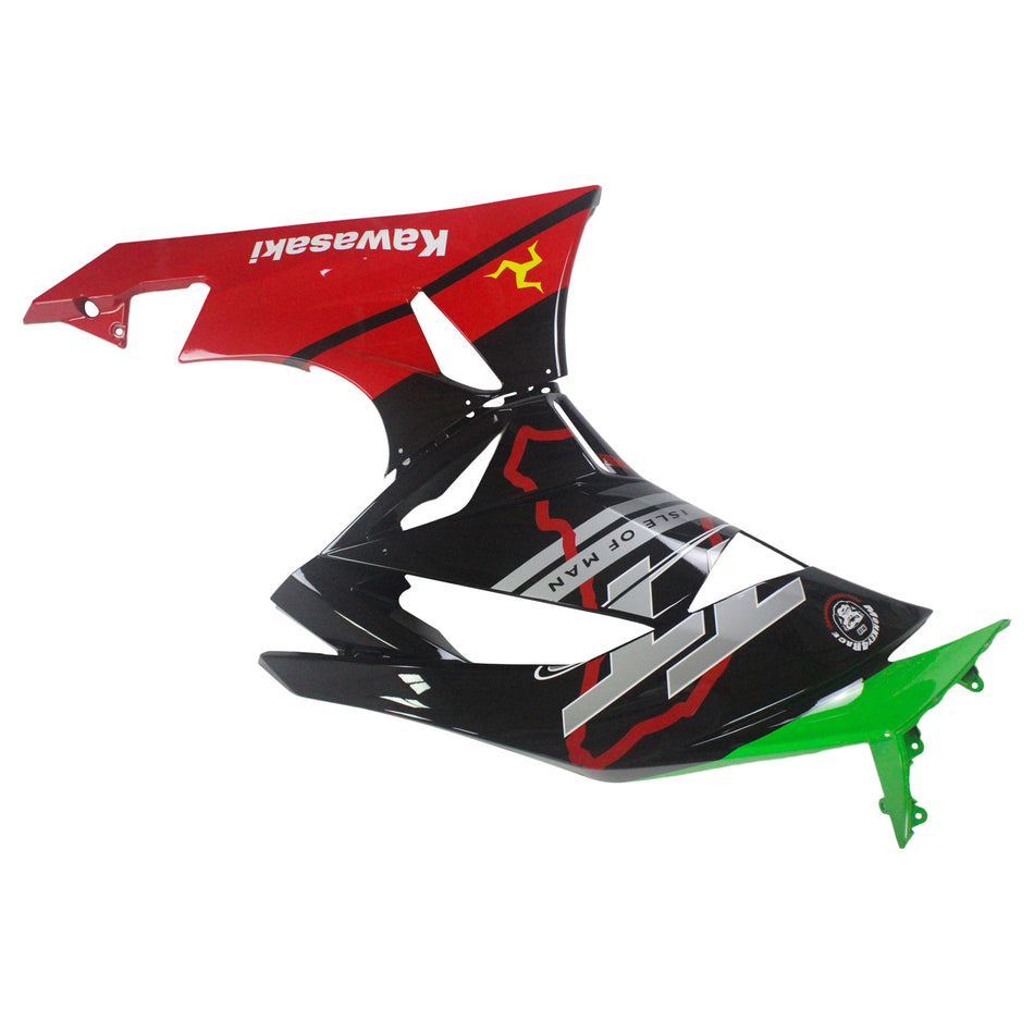 Amotopart Kawasaki 2009-2012 ZX6R 636 Kit Craignant Vert Rouge Noir