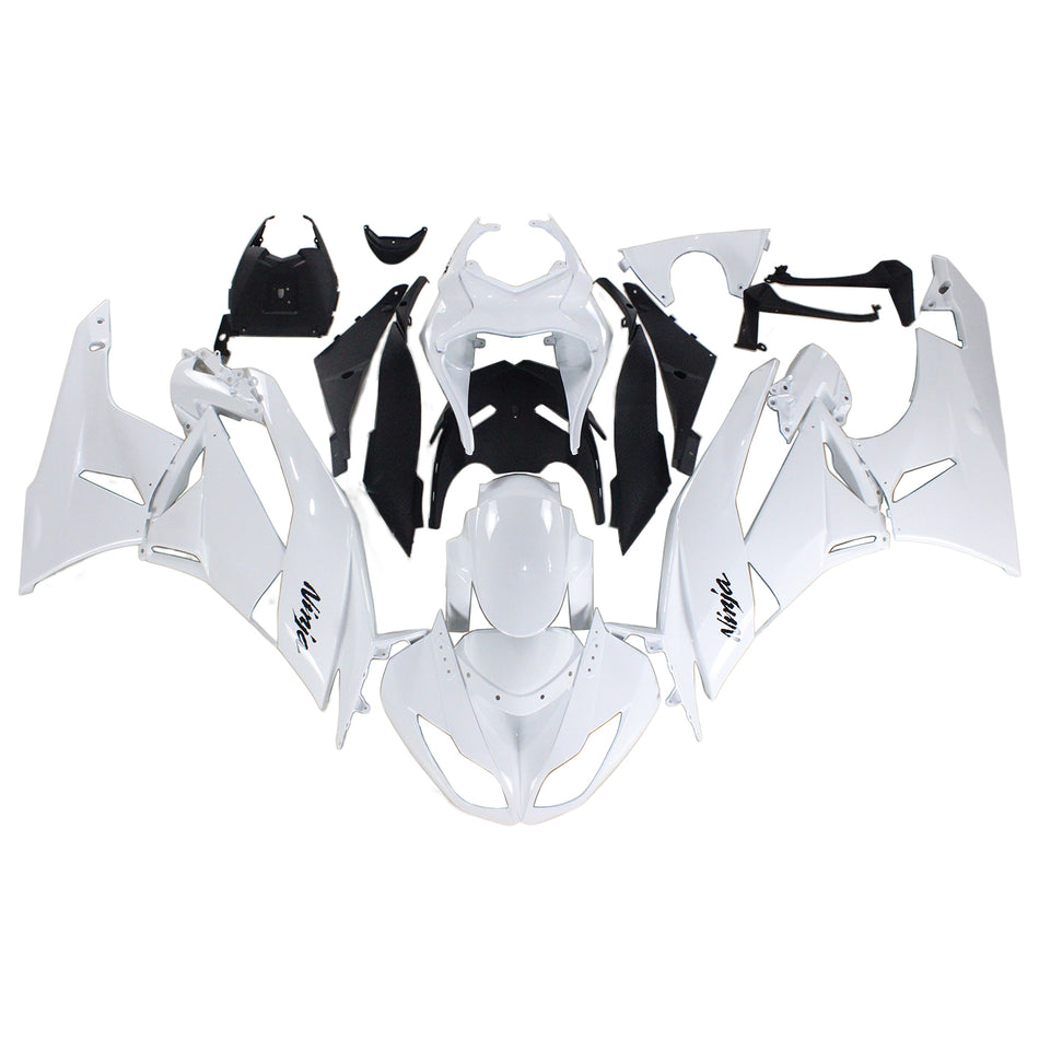 Kit de peur Amotopart Kawasaki 2009-2012 ZX6R 636 Blanc Noir