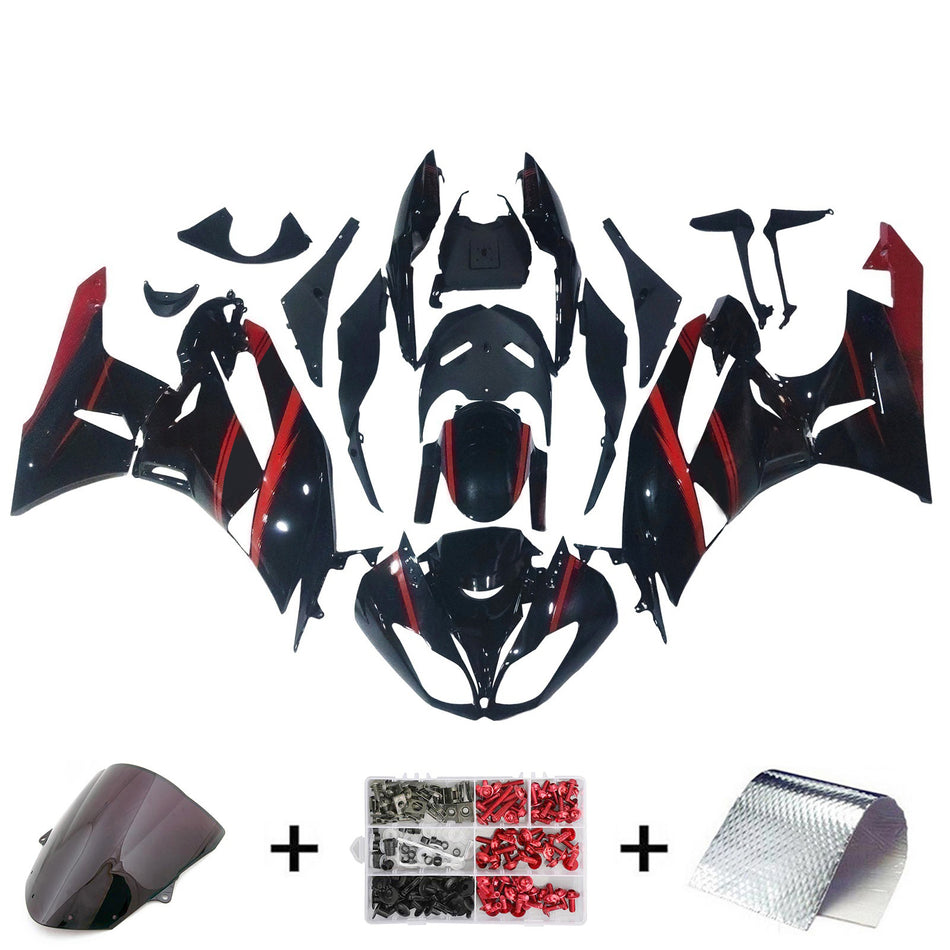 Amotopart Verkleidungsset für Kawasaki ZX6R 636 2009–2012, Karosserie, Kunststoff, ABS
