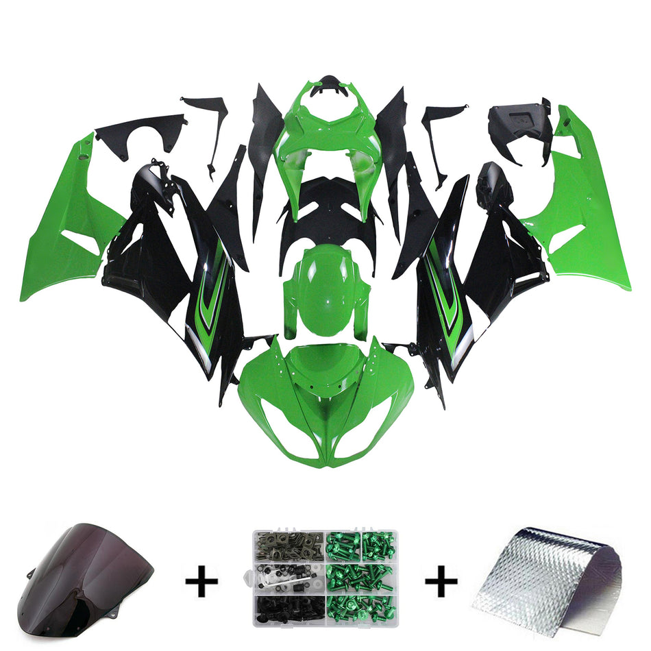 Amotopart Verkleidungsset für Kawasaki ZX6R 636 2009–2012, Karosserie, Kunststoff, ABS
