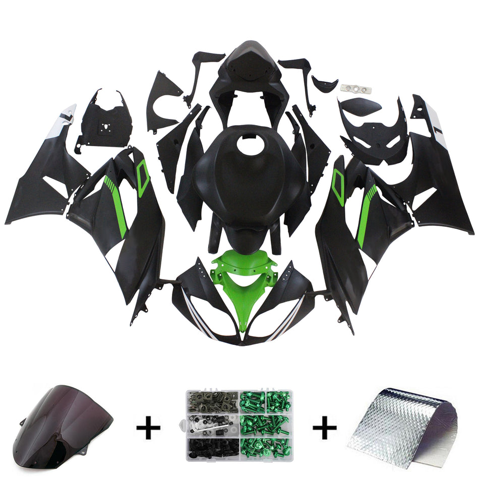 Amotopart Verkleidungsset für Kawasaki ZX6R 636 2009–2012, Karosserie, Kunststoff, ABS