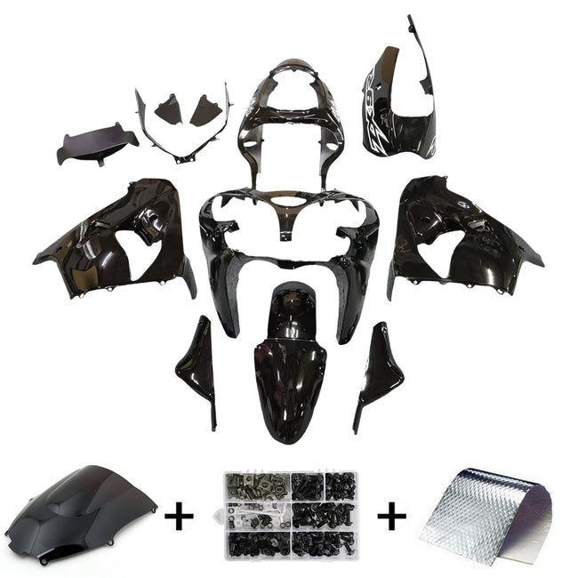 Amotopart 2000-2001 Kawasaki ZX9R Verkleidung Black Kit