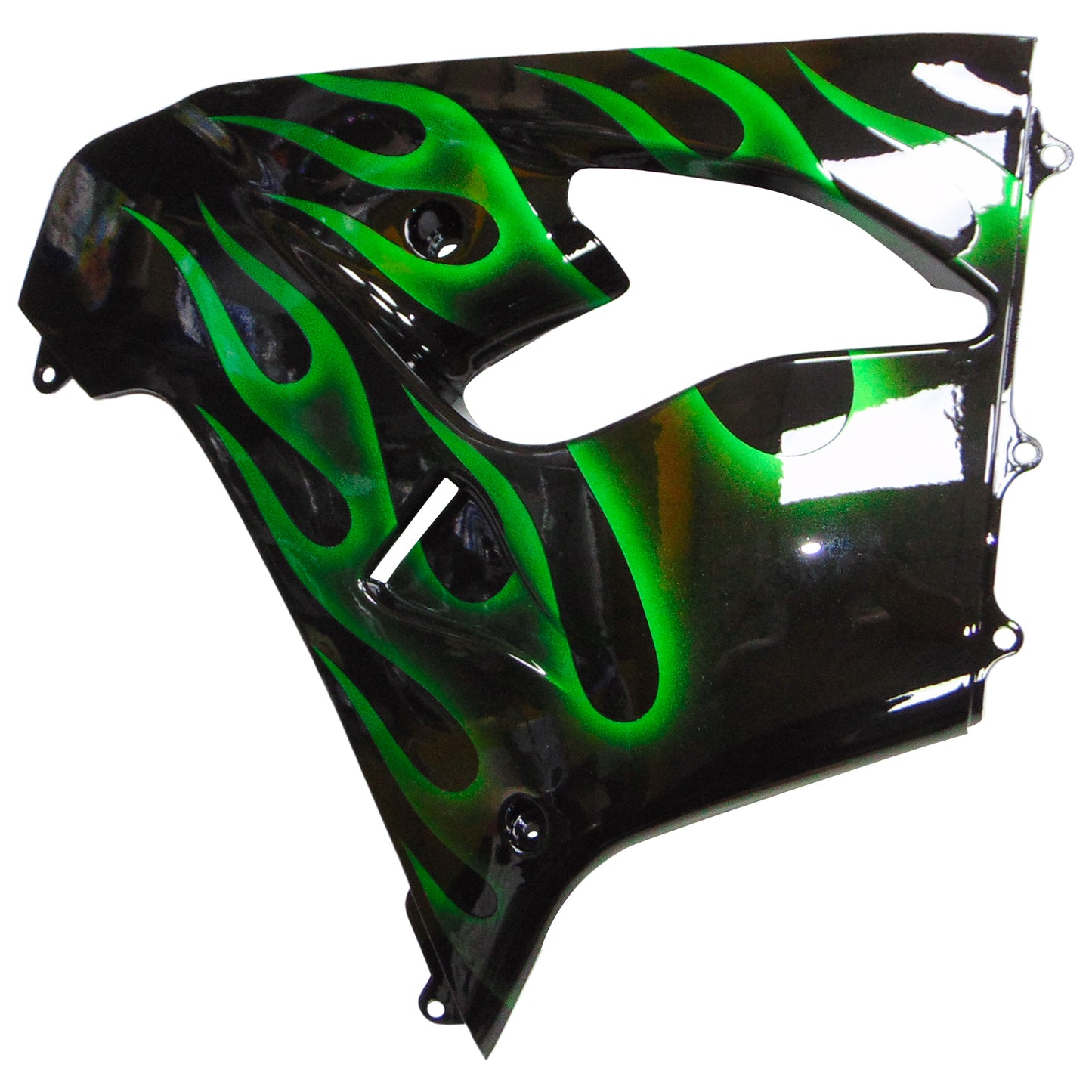 Amotopart Kawasaki ZX9R 2000-2001 Kit de carénage noir vert