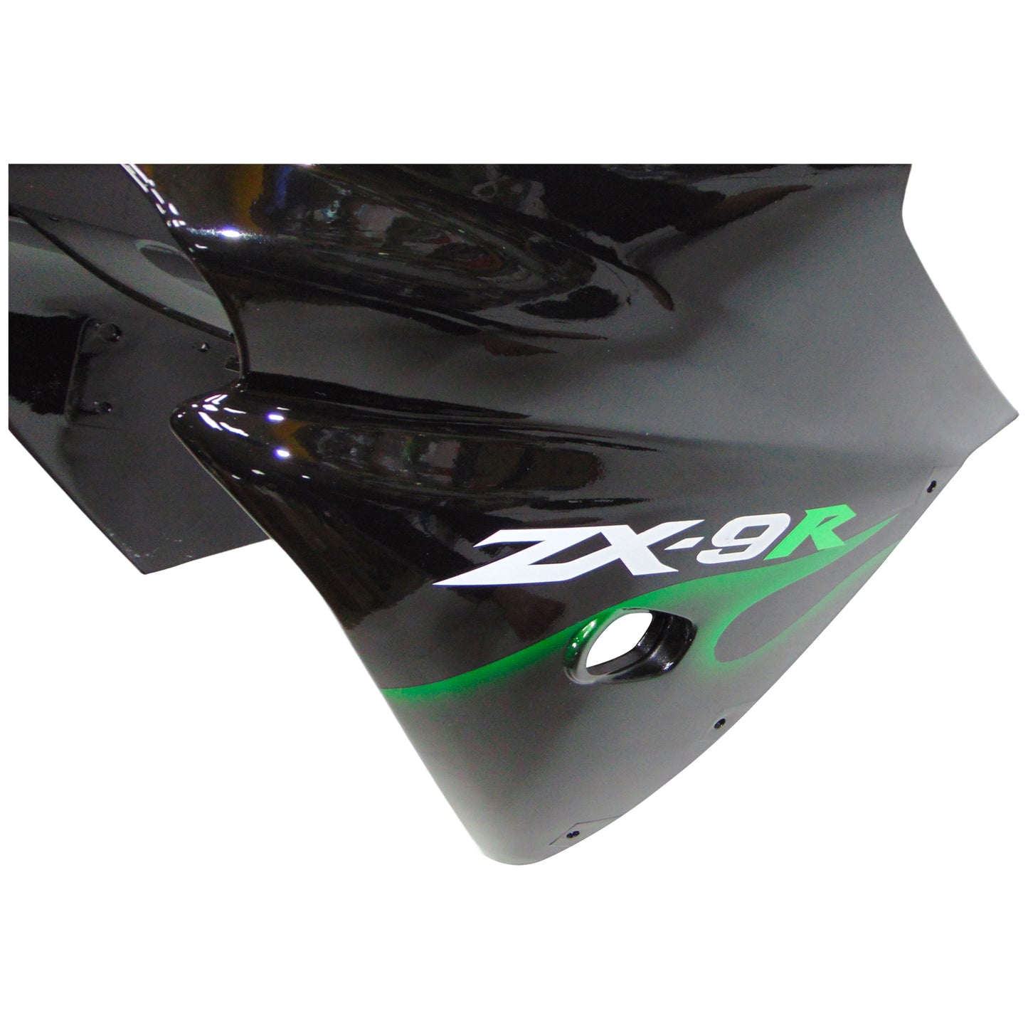 Amotopart Kawasaki ZX9R 2000-2001 Kit de carénage noir vert