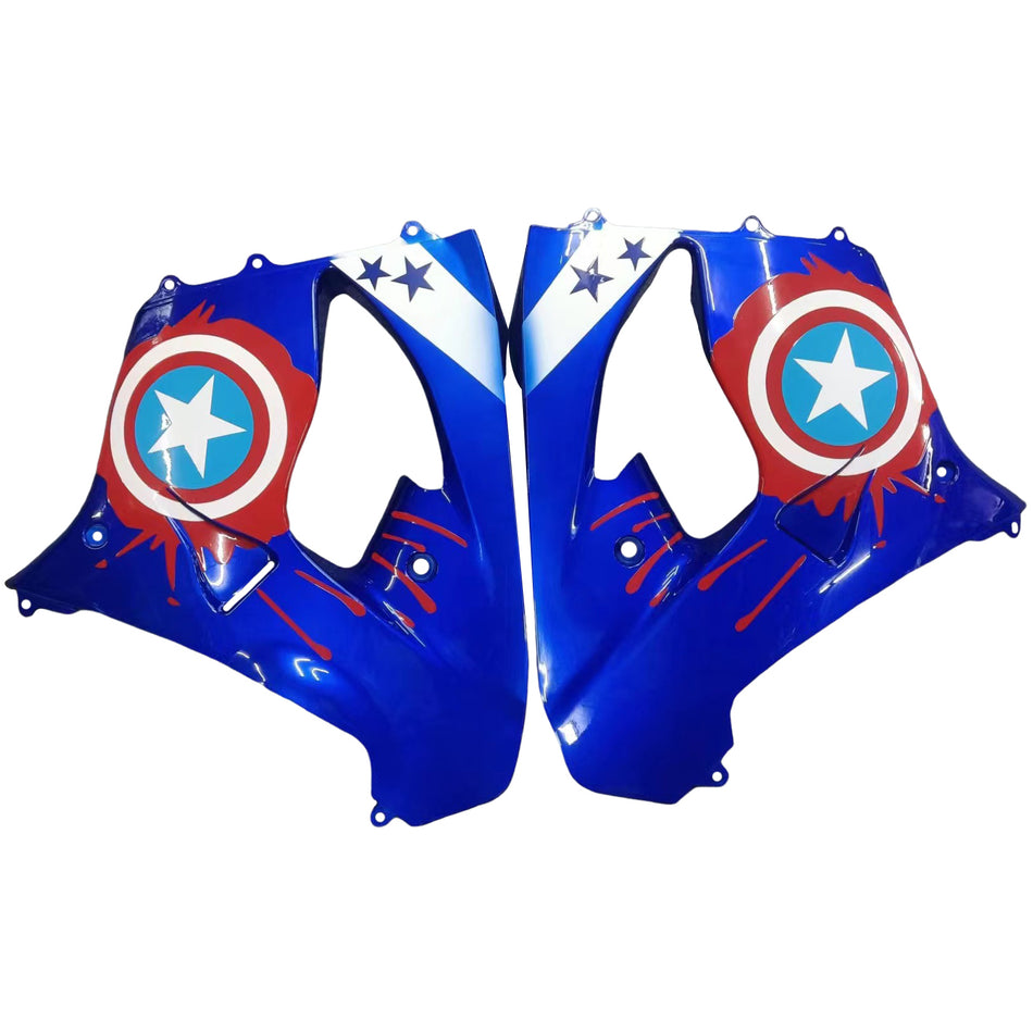 Amotopart Kawasaki ZX9R 2000-2001 Blaues Rotverkleidungskit