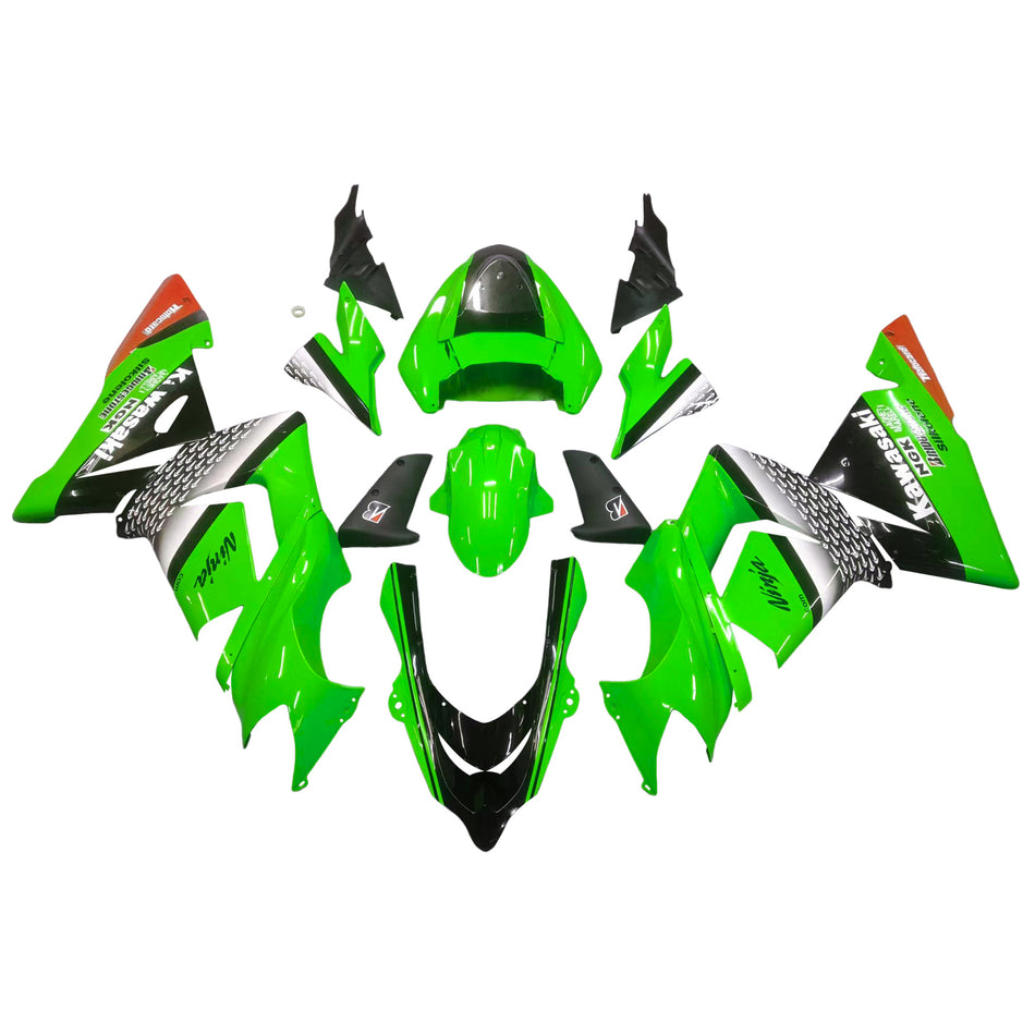 Amotopart Kawasaki 2004-2005 ZX10R Kit déclencheur vert noir