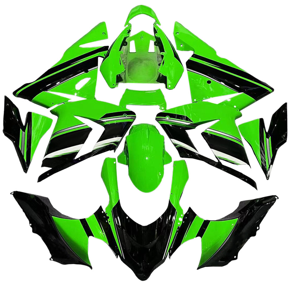 Amotopart Kawasaki 2004-2005 ZX10R Green Black Abzugskit