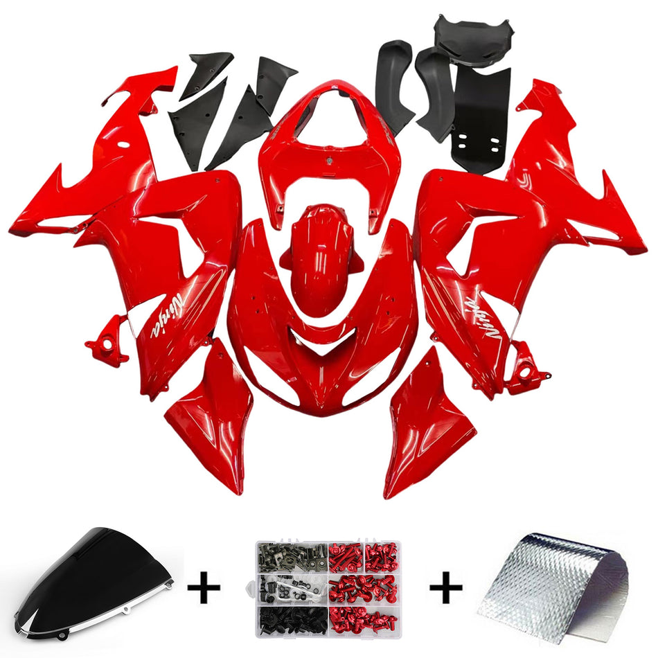 Amotopart 2006-2007 Kawasaki ZX10R Verkleidung Red Kit