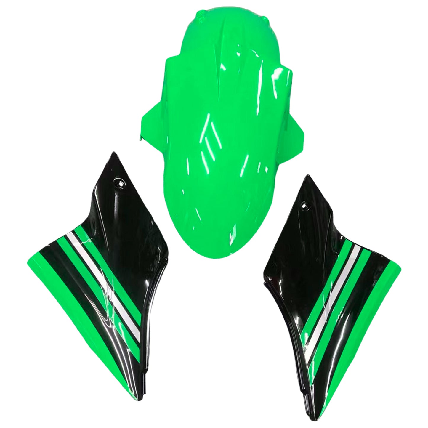 Amotopart Kawasaki ZX10R 2006-2007 Green Black Fearing Kit