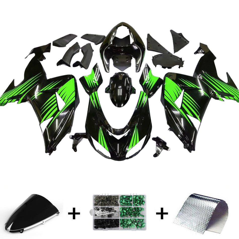Amotopart Verkleidungsset für Kawasaki ZX10R 2006–2007, Karosserie, Kunststoff, ABS