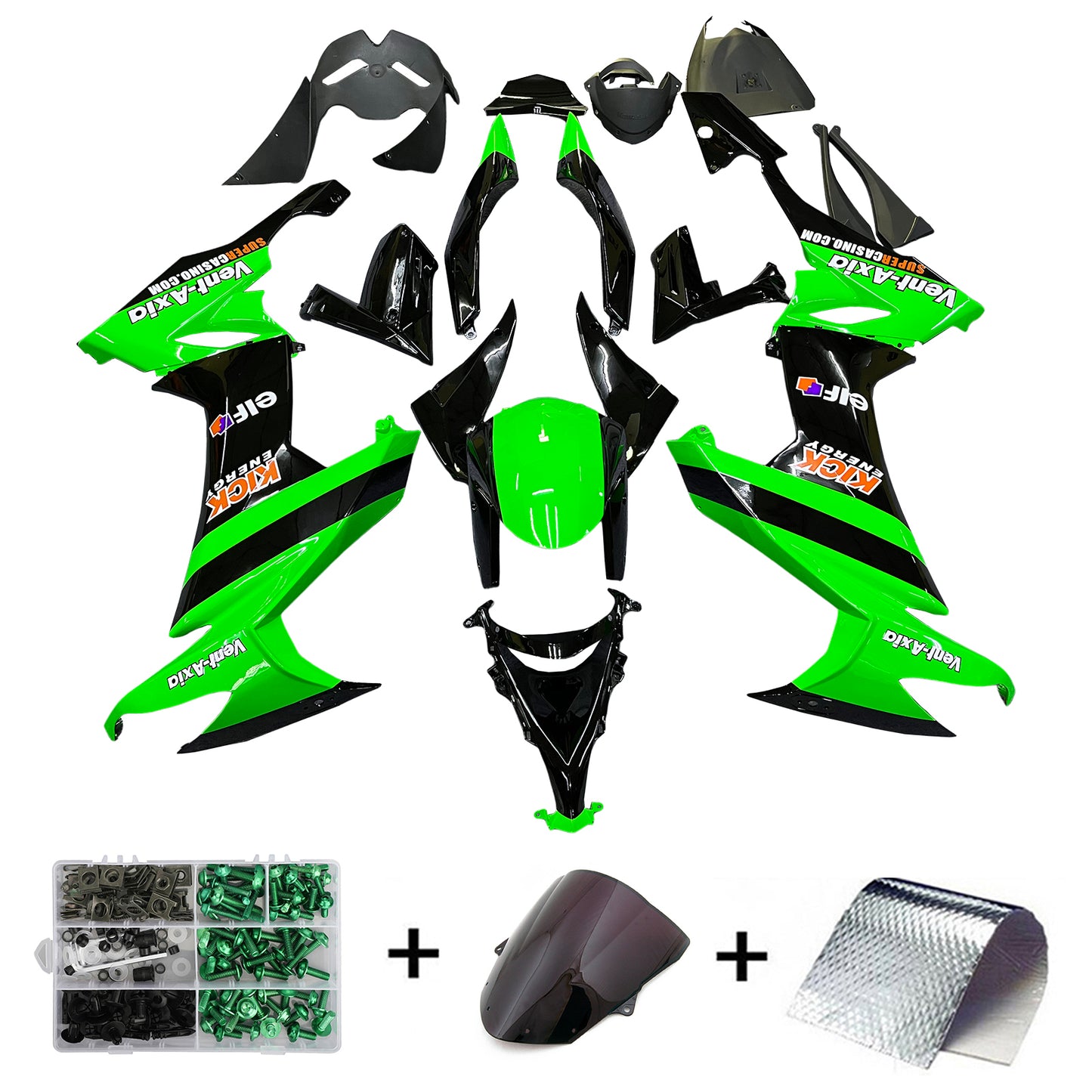 Kit de carénage Amotopart Faillings Kawasaki ZX10R (2008-2010)