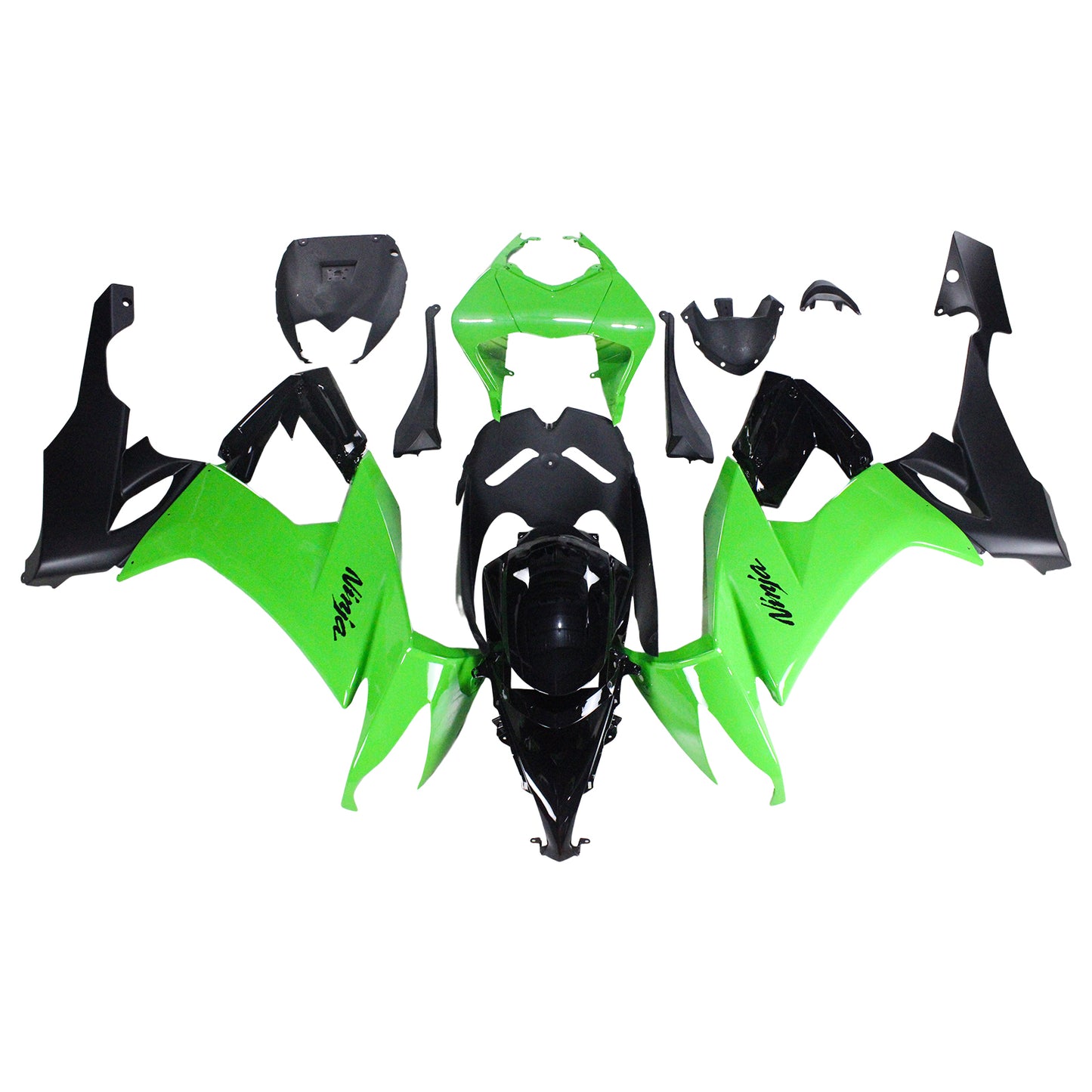 Amotopart Kawasaki ZX10R 2008-2010 Kit Craignant Vert Brillant