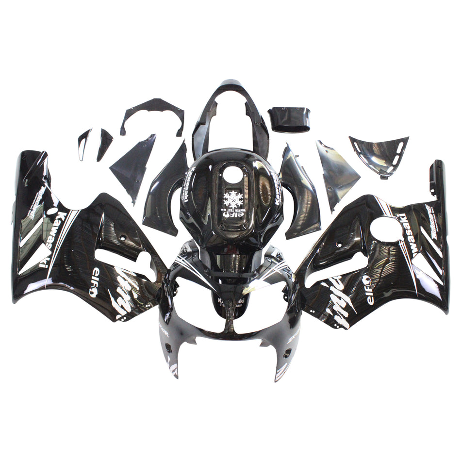 Kit de vente Amotopart Kawasaki 2000-2001 ZX12R Noir avec logo blanc