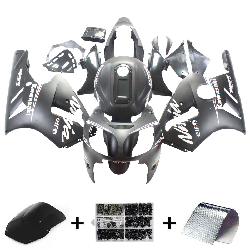 Amotopart Kawasaki 2000-2001 ZX12R Kit Craignant Noir Mix Blanc