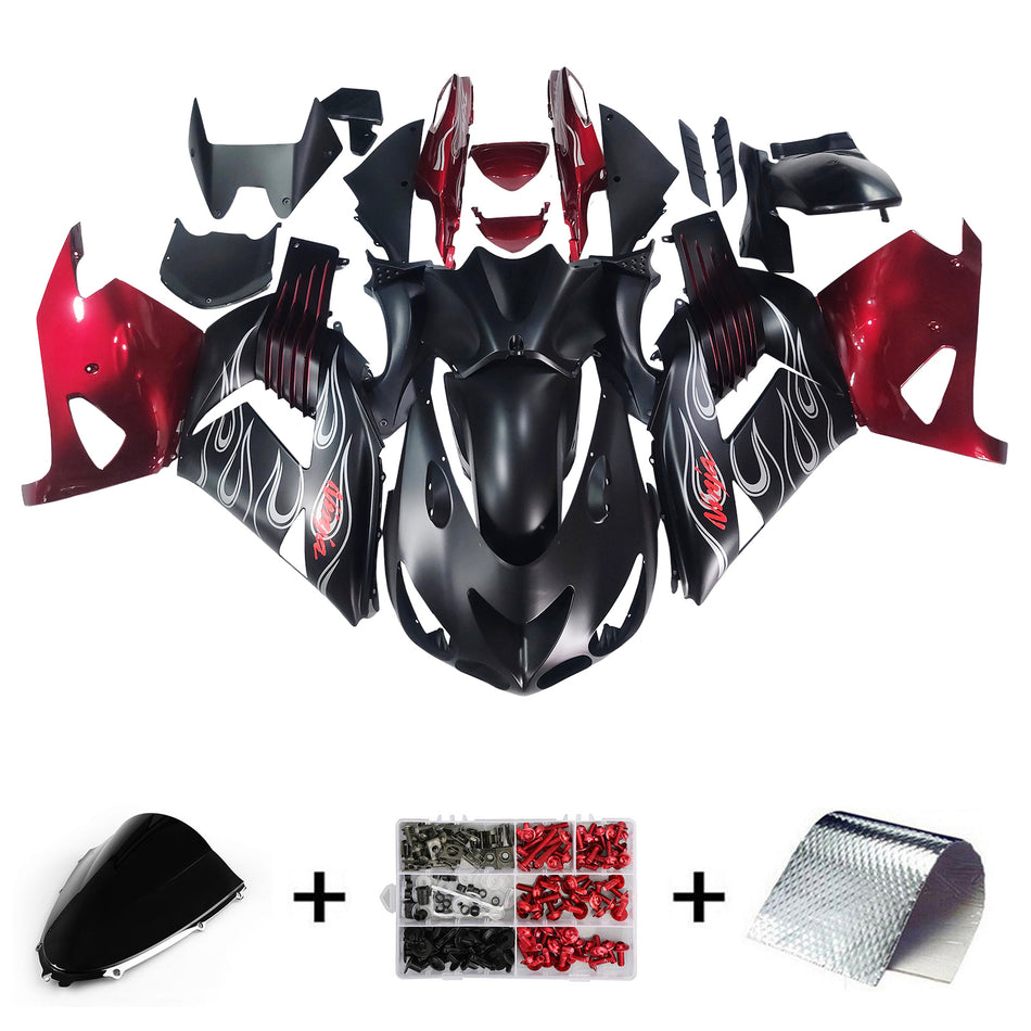 2006-2011 Kawasaki ZX14R ZZR1400 Einspritzverkleidungssatz Karosserie