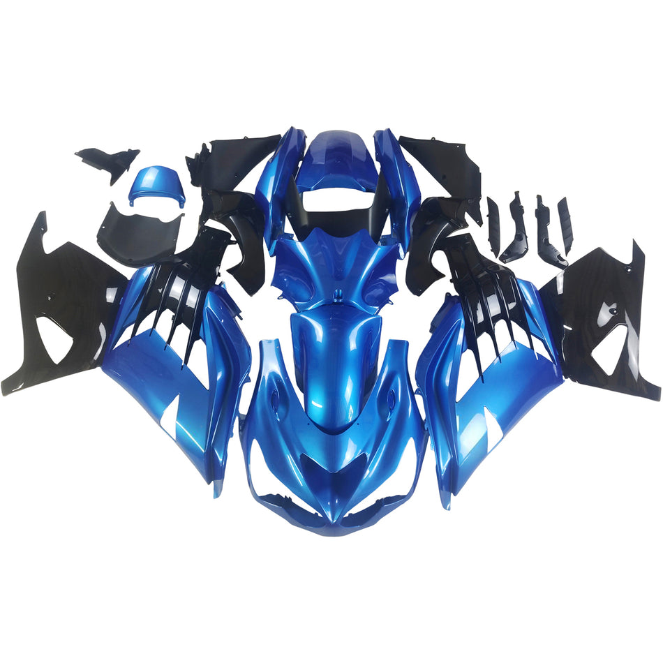 Amotopart Kawasaki ZX14R ZZR1400 2012-2022 Blue Abzugskit