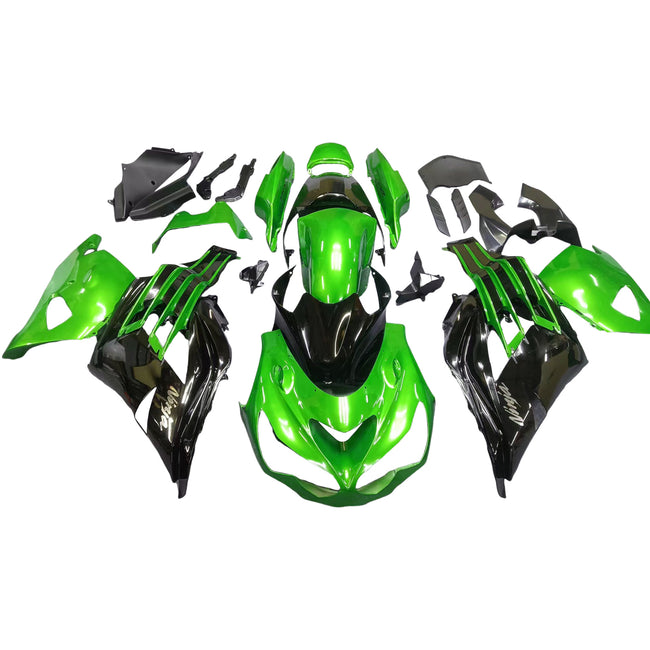 Amotopart Kawasaki 2012-2021 ZX14R Kit Craignant Noir Mix Vert