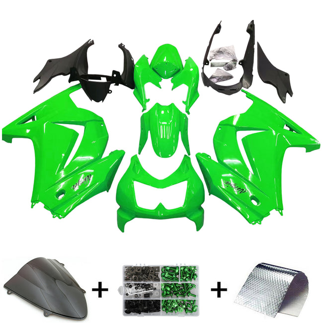 Amotopart 2008-2010 Kawasaki ZX250 Verkleidung Green Kit