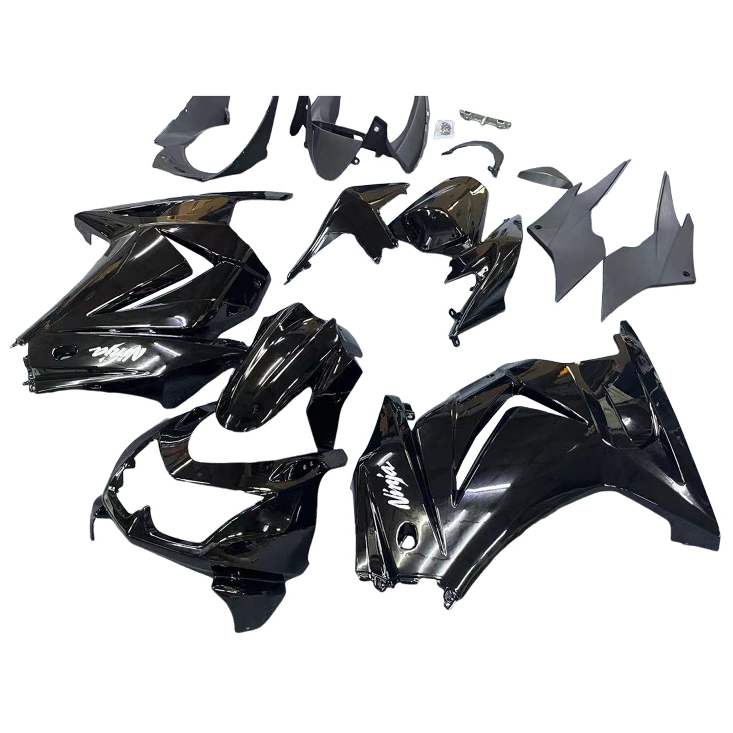 Amotopart Verkleidungsset für Kawasaki EX250 Ninja250R 2008–2012, Karosserie, Kunststoff, ABS