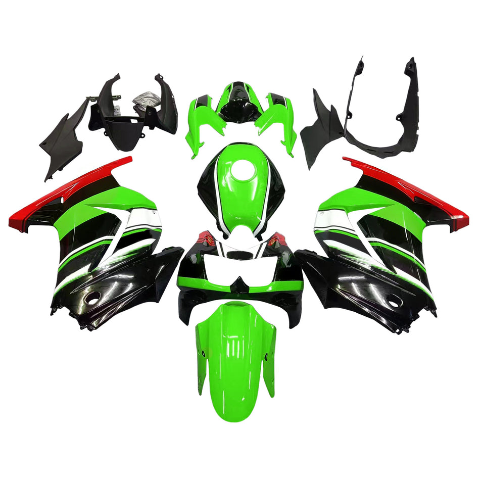 Amotopart Verkleidungsset für Kawasaki EX250 Ninja250R 2008–2012, Karosserie, Kunststoff, ABS