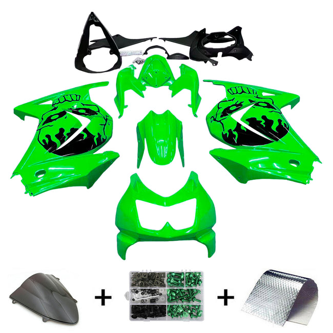 2008-2012 Kawasaki EX250 Ninja250R Einspritzverkleidungssatz Karosserie Kunststoff ABS