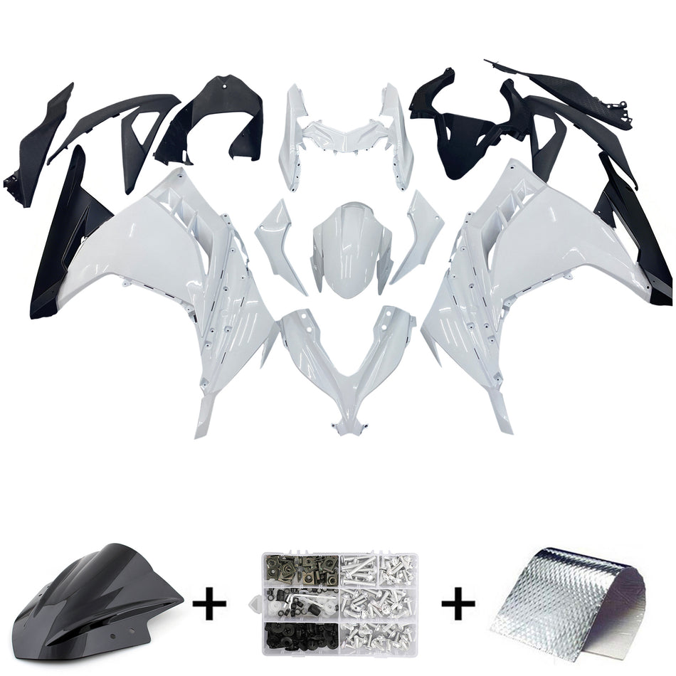 Amotopart 2013-2017 Kawasaki EX300R Verkleidung White Kit
