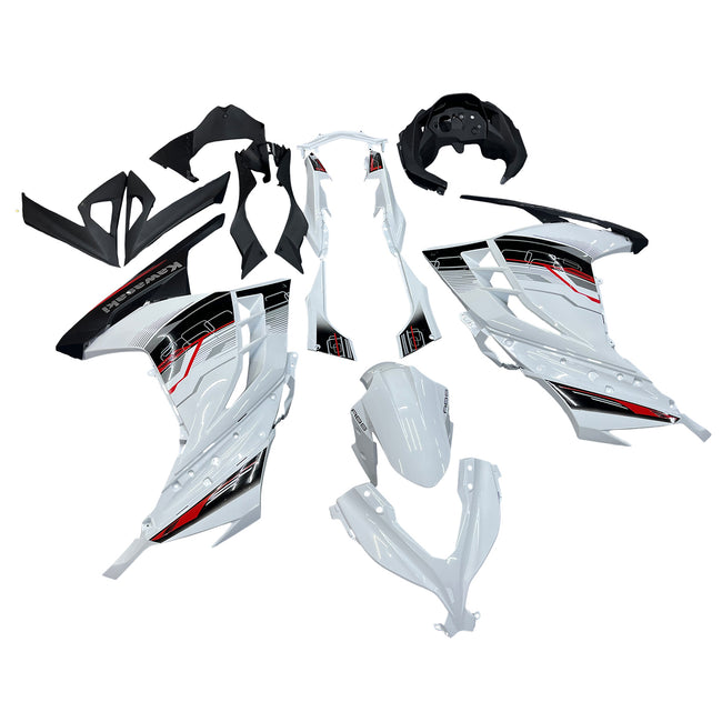 Amotopart 2013-2017 Kawasaki EX300R Verkleidung White & Black Kit