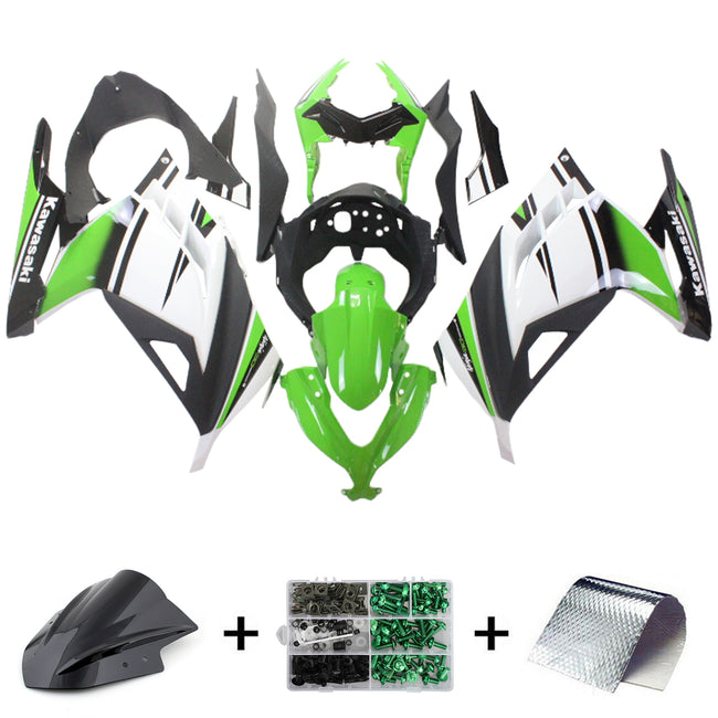 Amotopart Verkleidungsset für Kawasaki EX300/Ninja300 2013–2017, Karosserie, Kunststoff, ABS