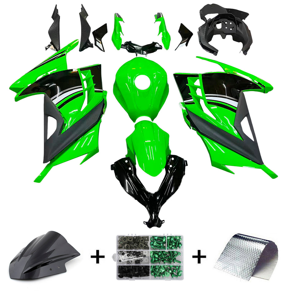 Amotopart Verkleidungsset für Kawasaki EX300/Ninja300 2013–2017, Karosserie, Kunststoff, ABS