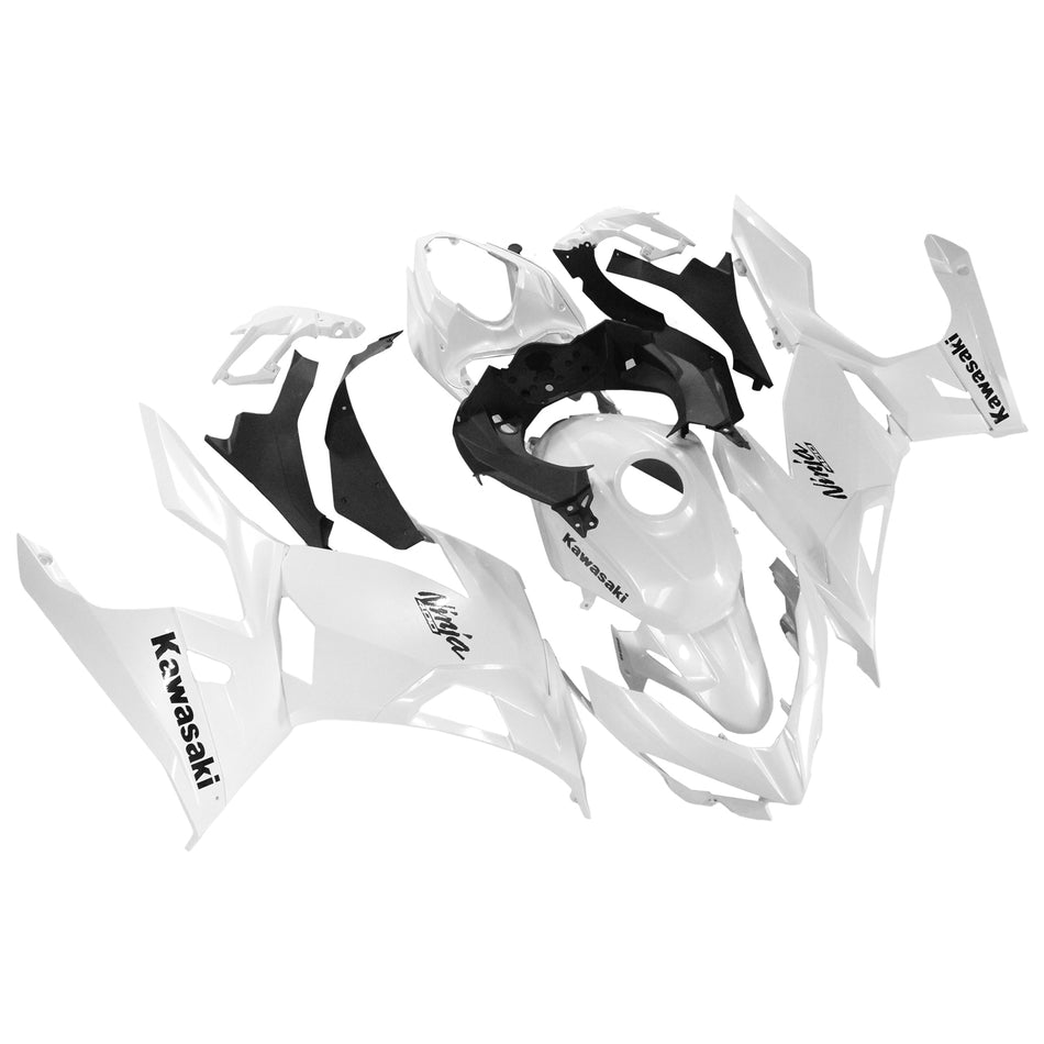 Amotopart Kawasaki Ex400/Ninja400 2018-2020 Kit de peur blanc