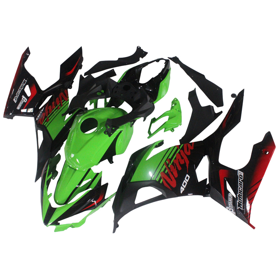 Amotopart Kawasaki EX400/Ninja400 2018-2020 Kit Crainte Vert Noir