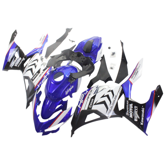 Amotopart Kawasaki EX400/Ninja400 2018-2020 Glossy Blue White Fairing Kit