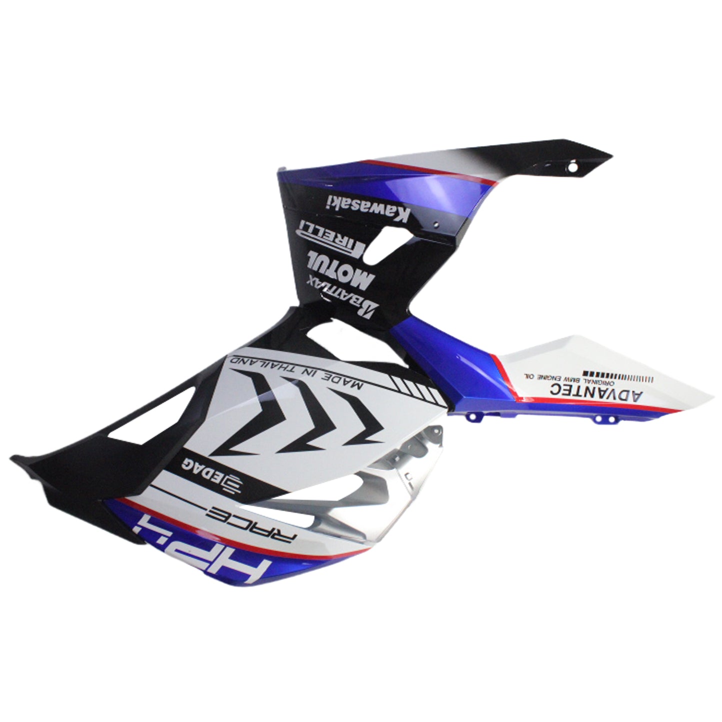 Amotopart Kawasaki EX400/Ninja400 2018-2020 Glossy Blue White Fairing Kit