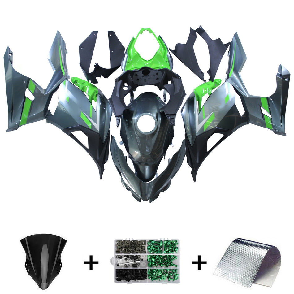 Amotopart Verkleidungsset für Kawasaki EX400 Ninja400 2018–2023, Karosserie, Kunststoff, ABS