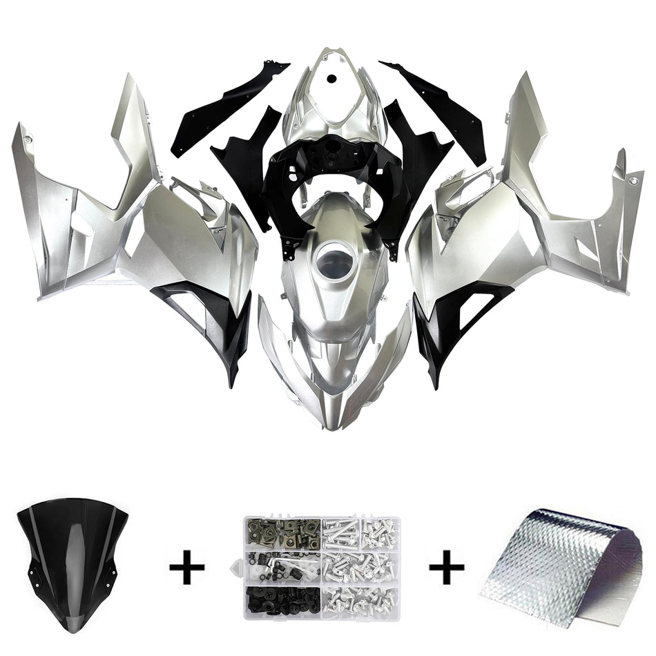 Amotopart Verkleidungsset für Kawasaki EX400 Ninja400 2018–2023, Karosserie, Kunststoff, ABS