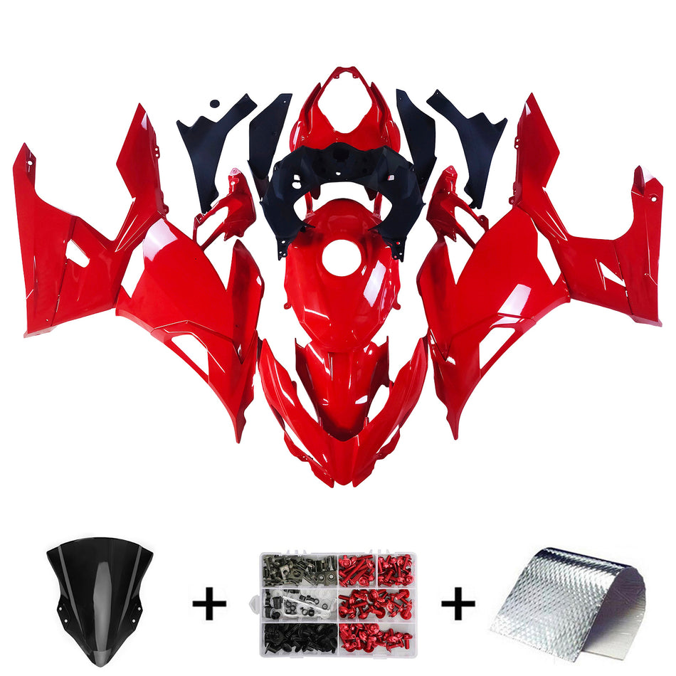 Amotopart Verkleidungsset für Kawasaki EX400 Ninja400 2018–2023, Karosserie, Kunststoff, ABS