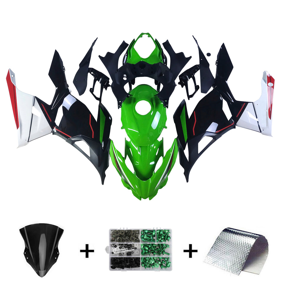 Amotopart Verkleidungsset für Kawasaki EX400 Ninja400 2018–2023, Karosserie, Kunststoff, ABS