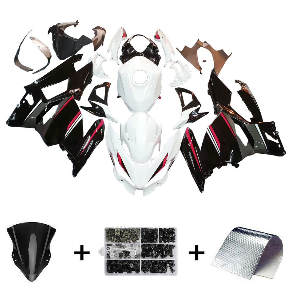 Amotopart Verkleidungsset für Kawasaki EX400 Ninja400 2018–2023, Karosserie, Kunststoff, ABS