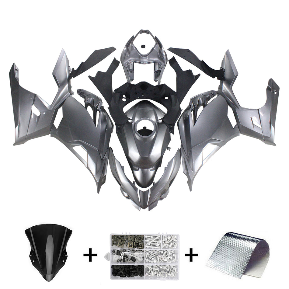 Amotopart Verkleidungsset für Kawasaki EX400/Ninja400 2018–2023, Karosserie, Kunststoff, ABS
