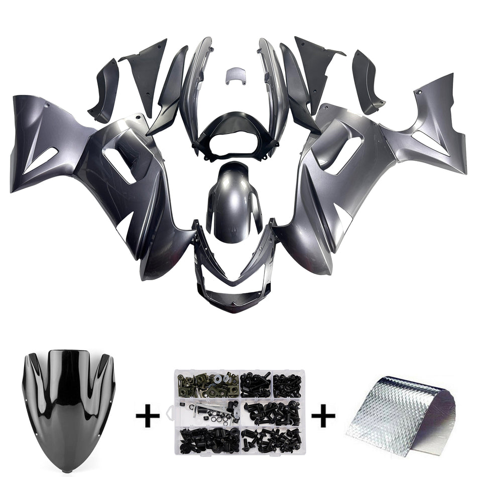 Amotopart Kawasaki 2006-2008 ER6F/Ninja650 Sliver Grey Abzugskit