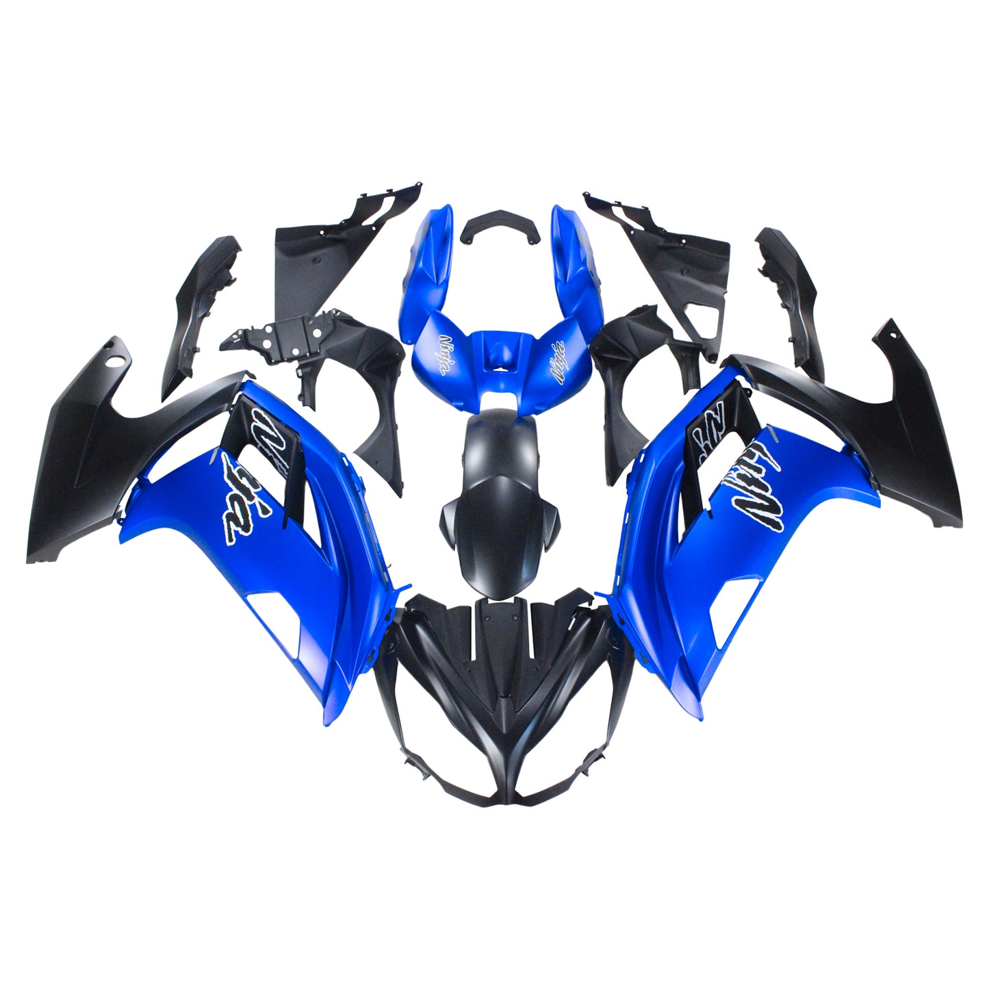 Amotopart 2012-2016 Kawasaki Ninja 650 Blue Black Dairing Kir