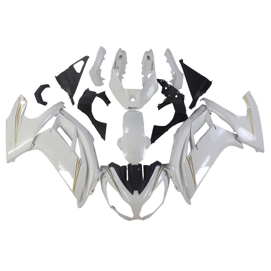 Amotopart 2012-2016 Kawasaki Ninja 650 White Fearing Kit