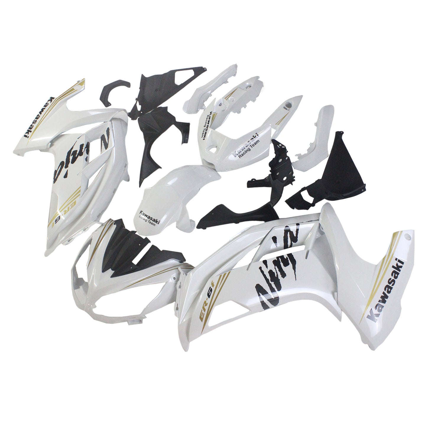 Kit de peur Amotopart 2012-2016 Kawasaki Ninja 650 Blanc