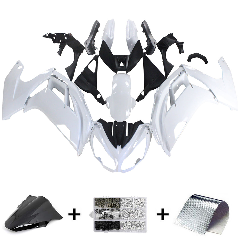 Amotopart 2012-2016 Kawasaki Ninja 650 Wei? Farbverkleidungskit