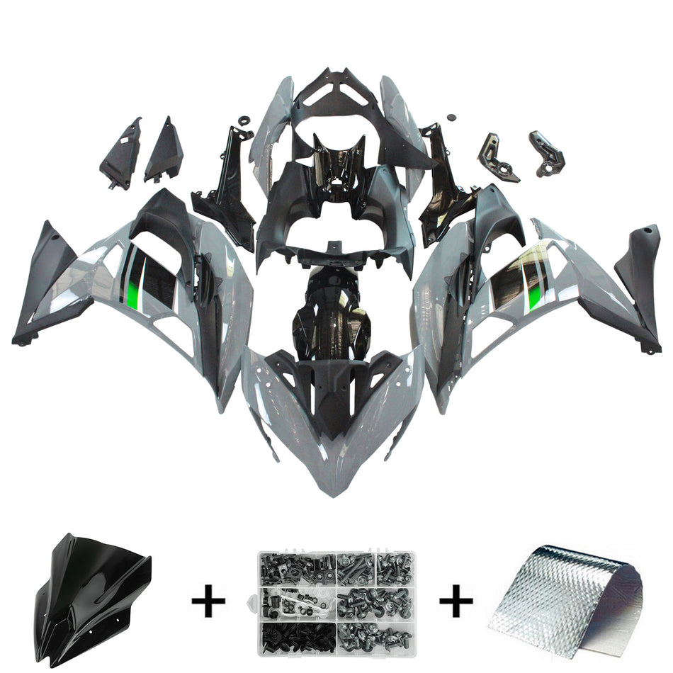 Amotopart Verkleidungsset für Kawasaki EX400 Ninja400 2018–2023, Karosserie, Kunststoff, ABS