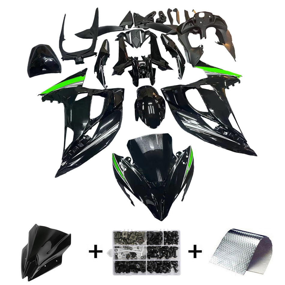 Amotopart Verkleidungsset für Kawasaki ER6F/Ninja650R 2017–2019, Karosserie, Kunststoff, ABS