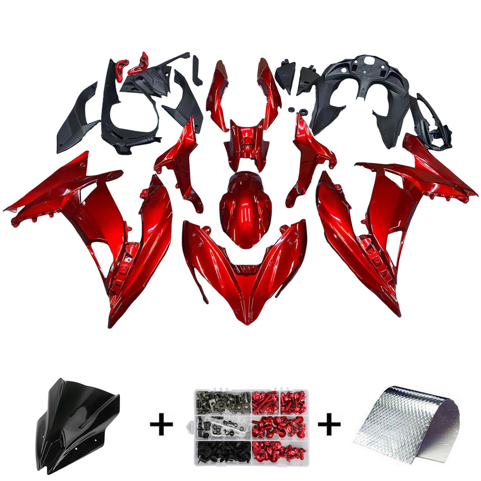 Amotopart Verkleidungsset für Kawasaki ER6F/Ninja650R 2017–2019, Karosserie, Kunststoff, ABS