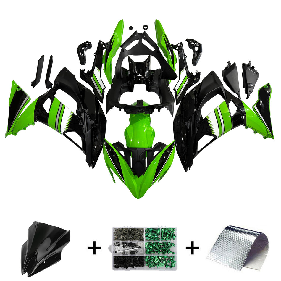 Amotopart Verkleidungsset für Kawasaki ER6F/Ninja650R 2017–2019, Karosserie, Kunststoff, ABS