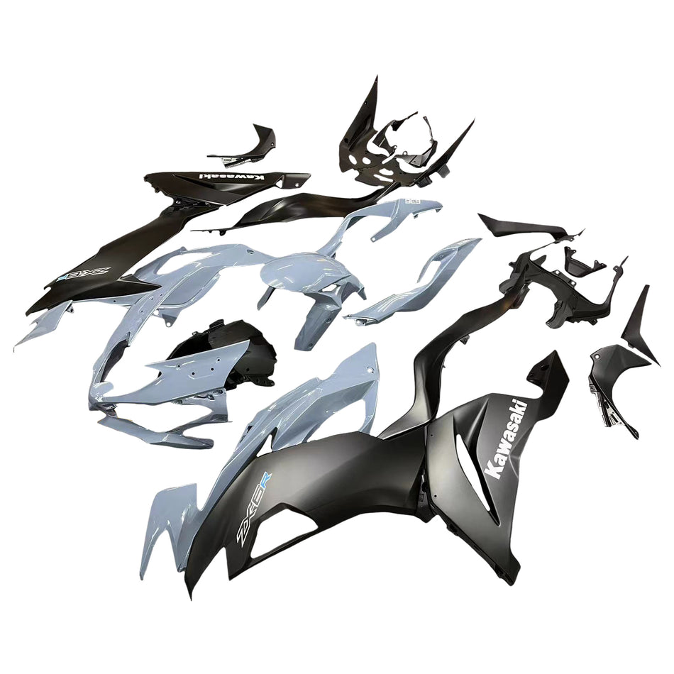 Kit de carénage Amotopart Kawasaki ZX6R 2019-2020 Gris Noir