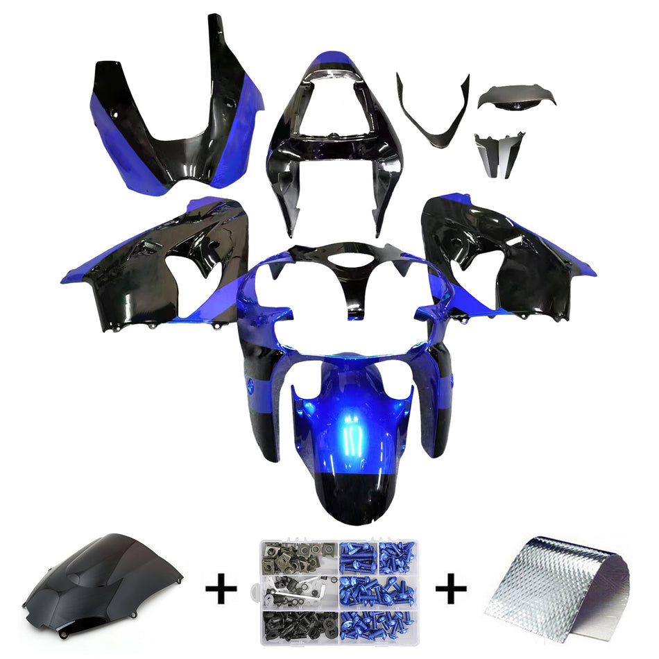 Amotopart Verkleidungsset für Kawasaki ZX9R 2002–2003, Karosserie, Kunststoff, ABS